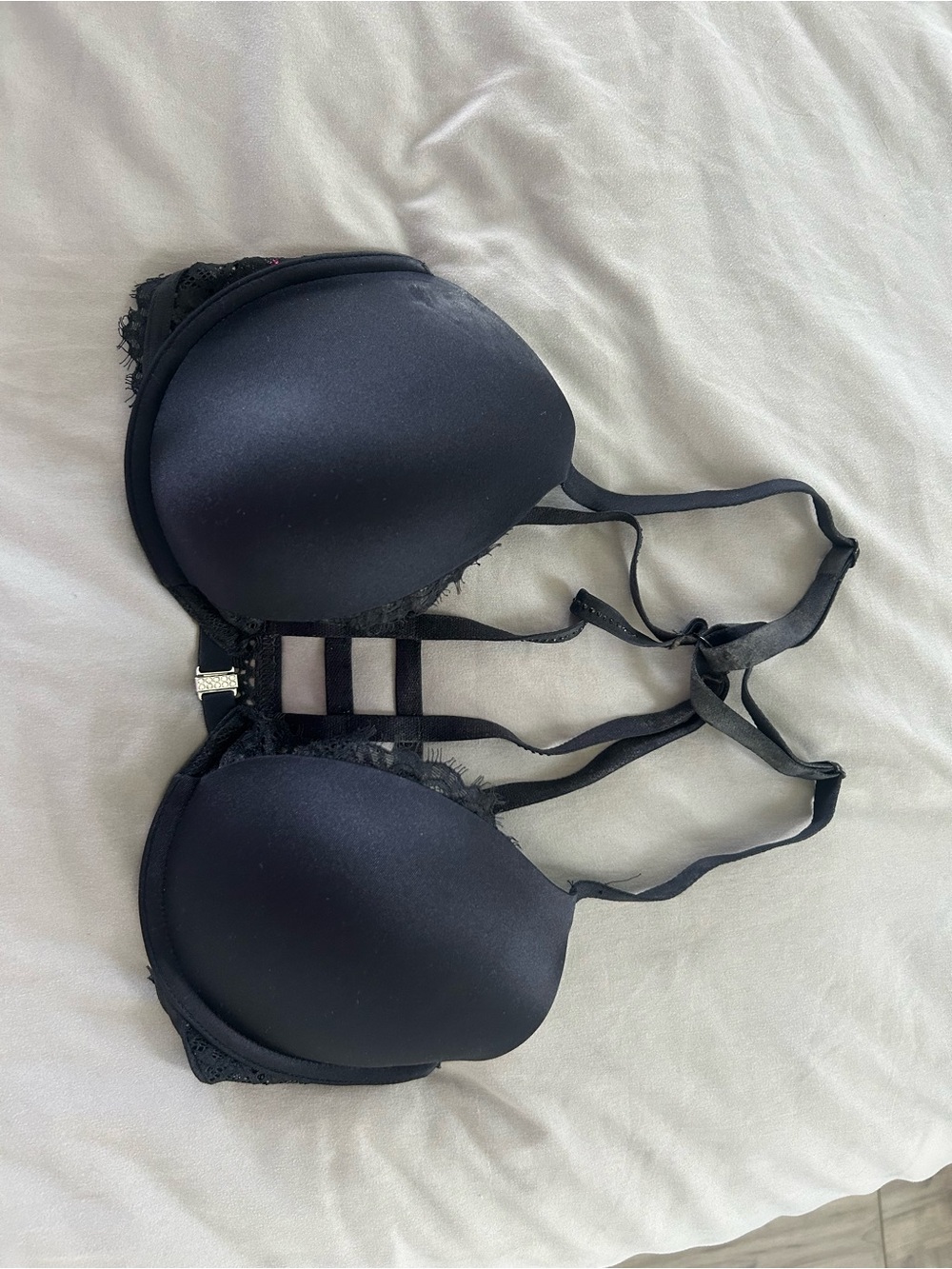 La SENZA Black Strappy Lace Push-Up Bra
